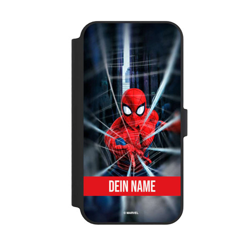 Apple iPhone 14 Pro Max NIVOflip Spiderman Webs in Action Personalisierbar