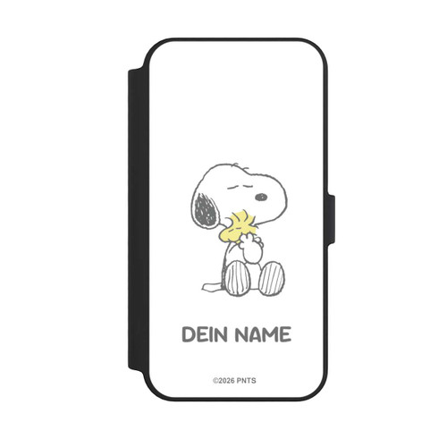 Apple iPhone 14 Pro Max NIVOflip Snoopy And Woodstock Cuddling Personalisierbar