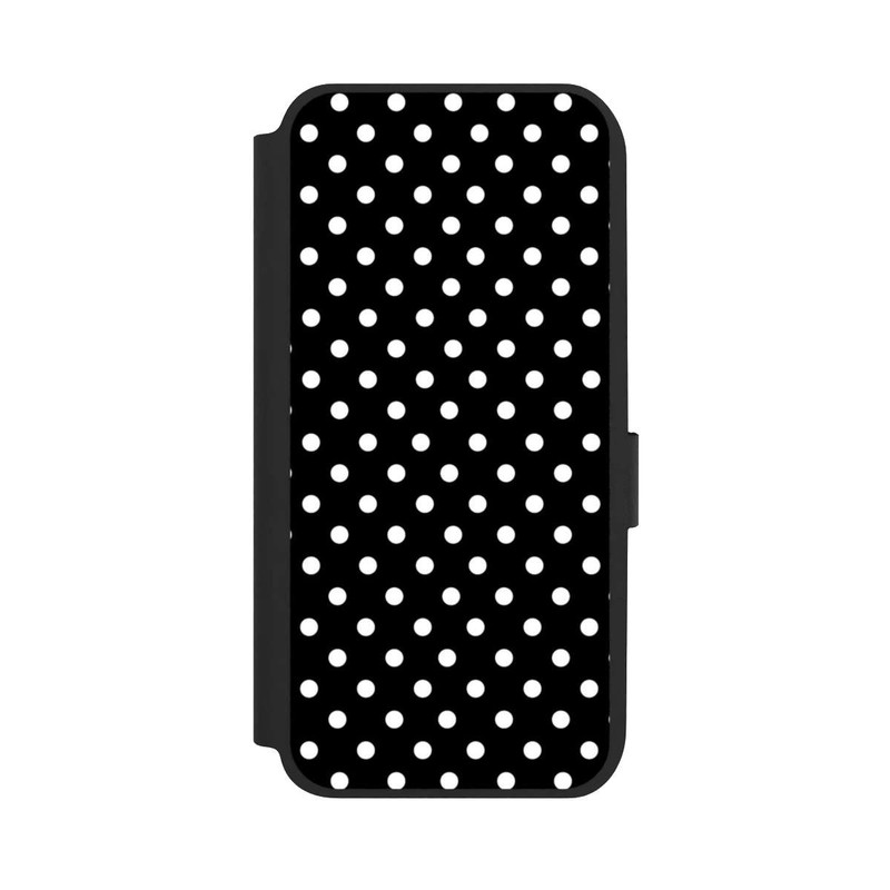 Galaxy A14 5G NIVOflip Polka Dots Schwarz und Weiß