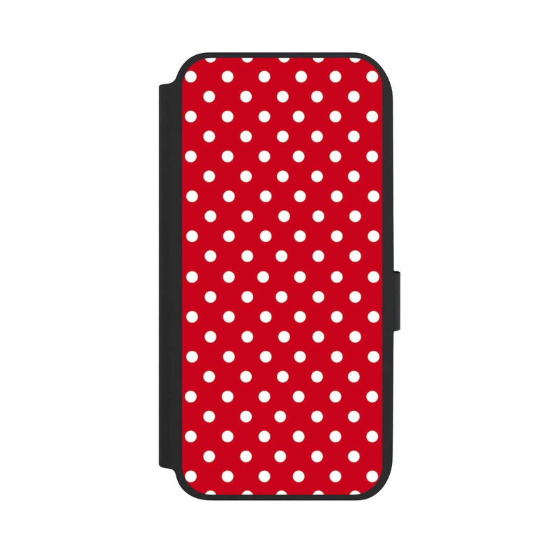 Galaxy A14 5G NIVOflip Polka Dots Dark Red and White