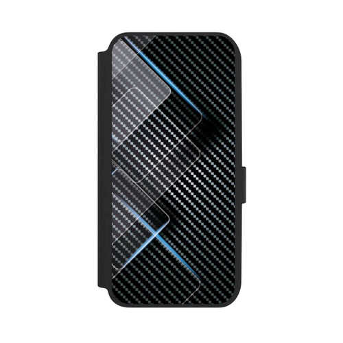 Samsung Galaxy A14 5G NIVOflip Blaue Linien auf Karbon