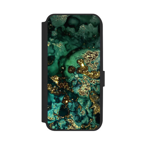 Samsung Galaxy A14 5G NIVOflip Cyan Glitzer Marmorlook