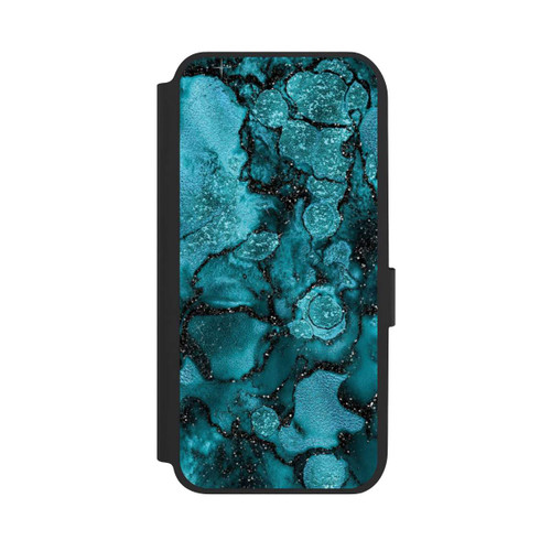 Samsung Galaxy A14 5G NIVOflip  Blauer Glitzerlook