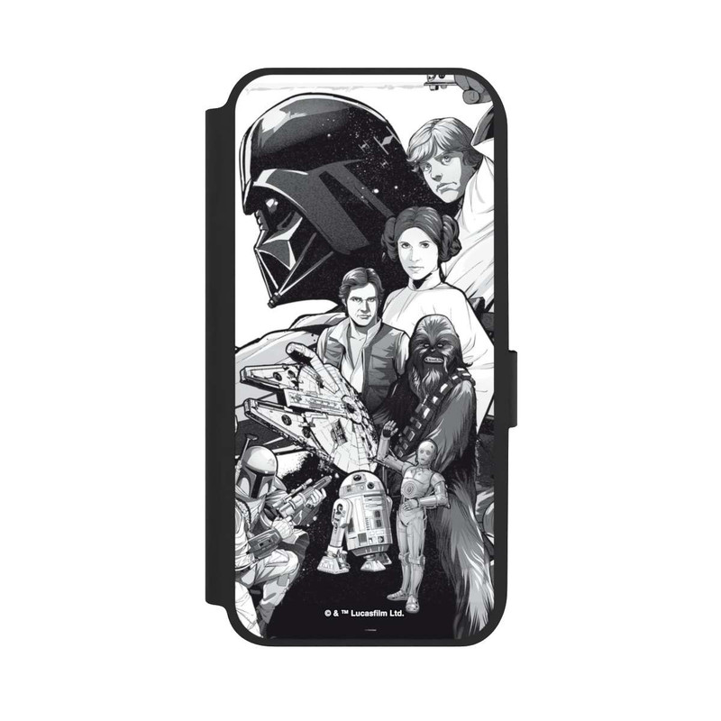 Galaxy A14 5G NIVOflip StarWars Charaktere - Schwarz-Weiß