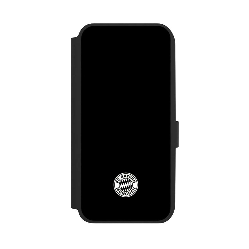 Galaxy A14 5G NIVOflip Logo FCB Classique Petit - Blanc sur Fond Noir