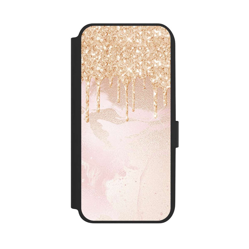 Galaxy A14 5G NIVOflip  Roségoldener Glitzer Tropfen Look