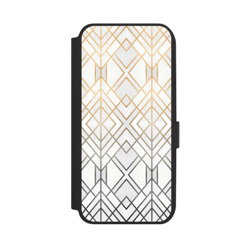 Samsung Galaxy A14 5G NIVOflip Imprimé Geo Gold doré et gris