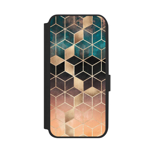 Samsung Galaxy A14 5G NIVOflip Cubes de rêve imprimé doré