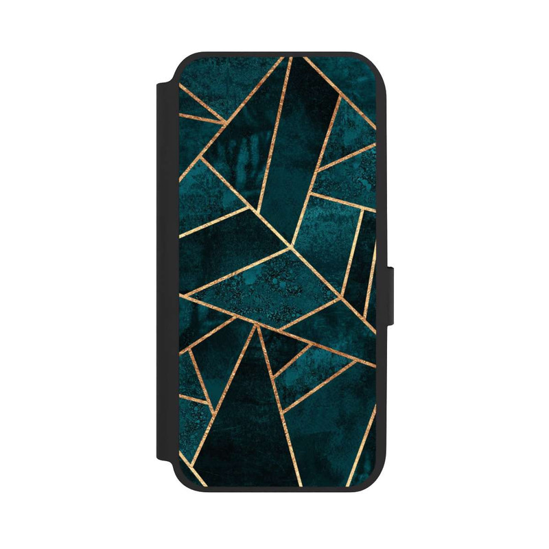 Galaxy A14 5G NIVOflip Imprimé or pierre sarcelle profond