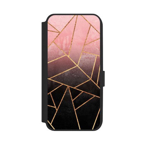 Samsung Galaxy A14 5G NIVOflip Imprimé Pierre Or Rose Et Noir
