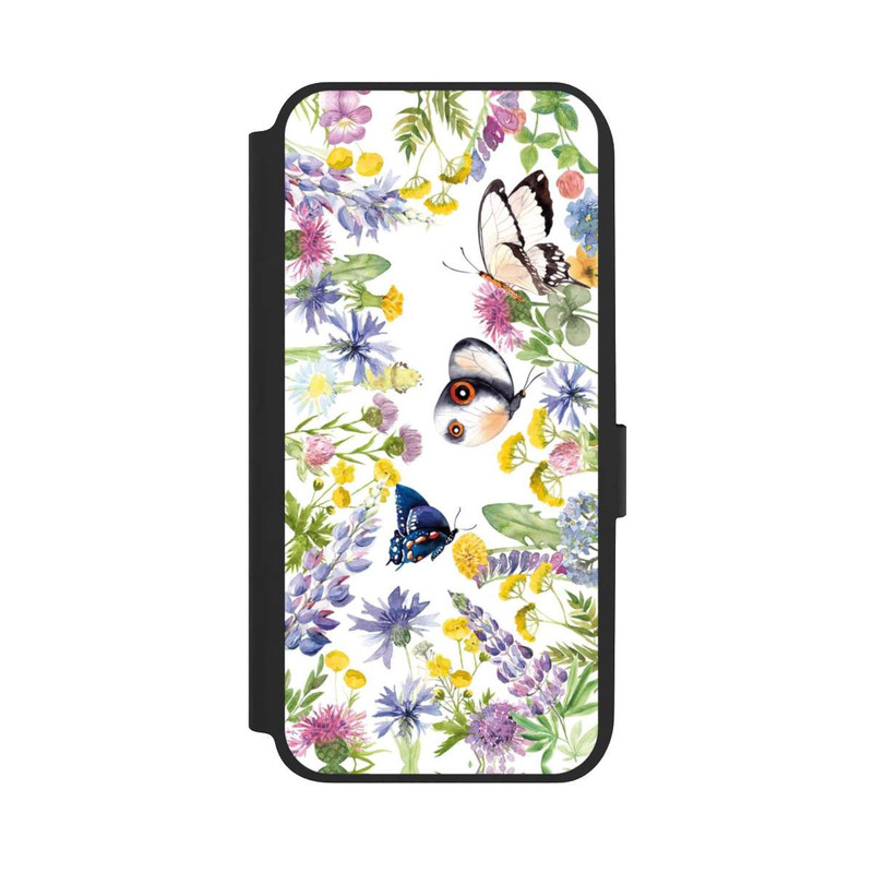 Galaxy A14 5G NIVOflip Bunte Frühlingsblumen und Schmetterlinge