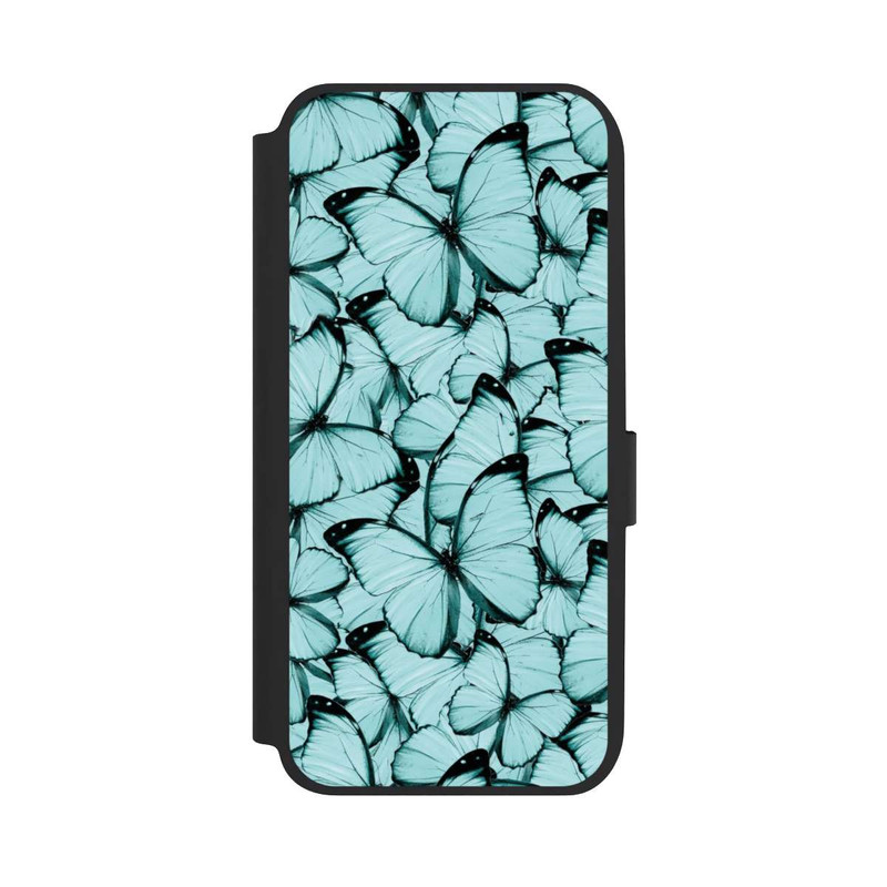 Galaxy A14 5G NIVOflip Teal Schmetterlinge