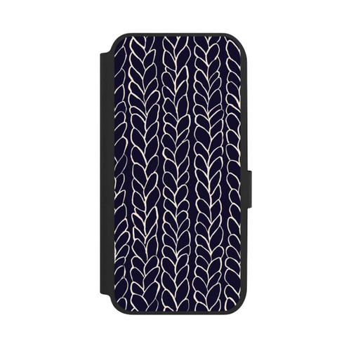 Samsung Galaxy A14 5G NIVOflip gezeichnete Wollzöpfe Marine