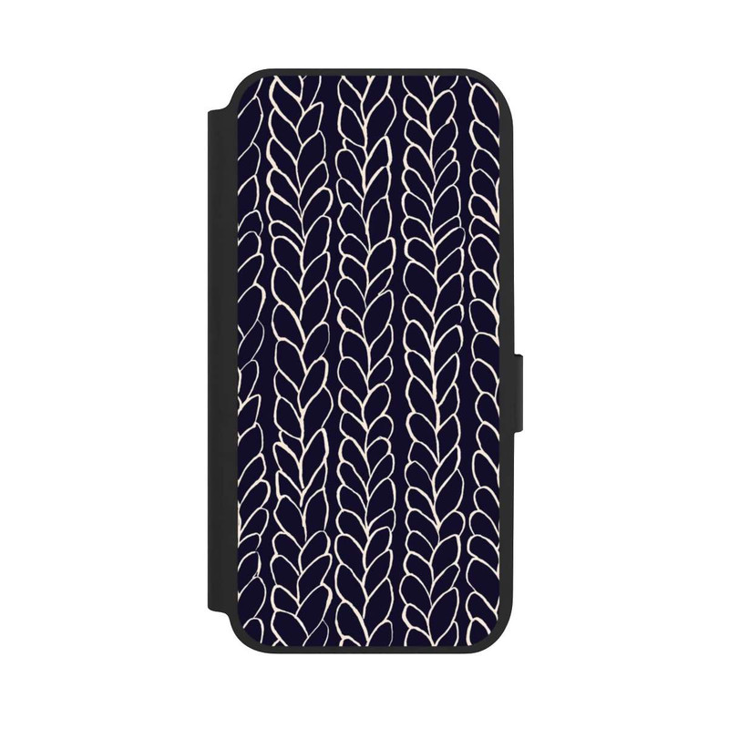 Galaxy A14 5G NIVOflip gezeichnete Wollzöpfe Marine