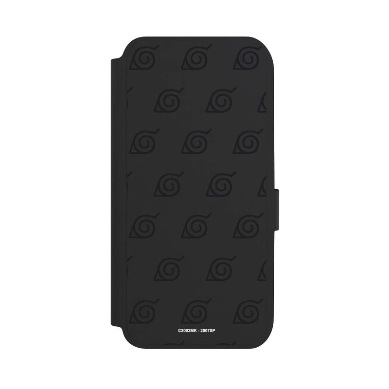Galaxy A14 5G NIVOflip Schwarzes Konoha-Muster Transparent