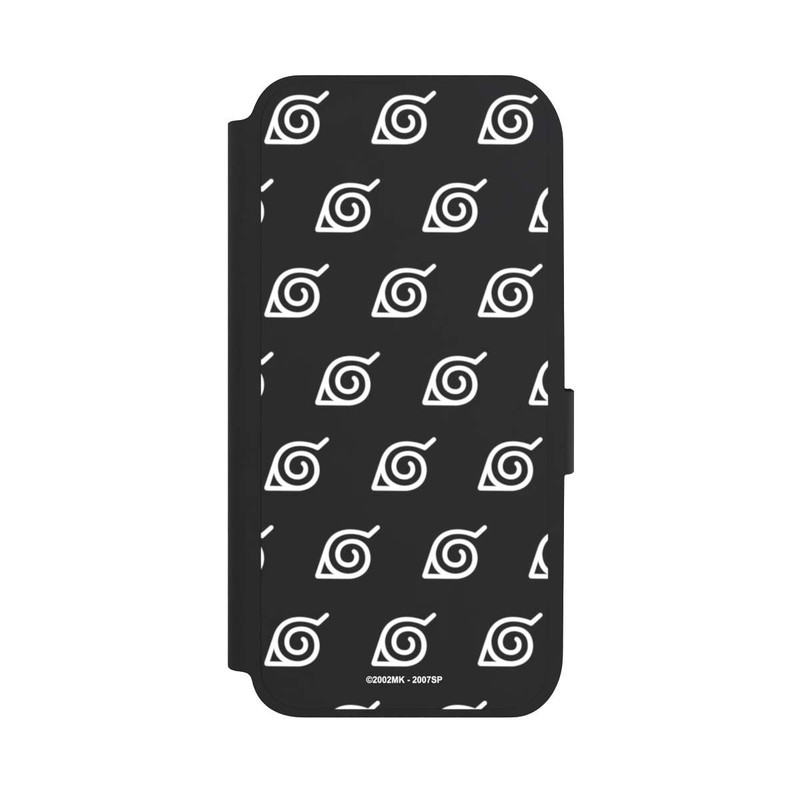 Galaxy A14 5G NIVOflip Konoha Pattern Blanc sur Fond Transparent
