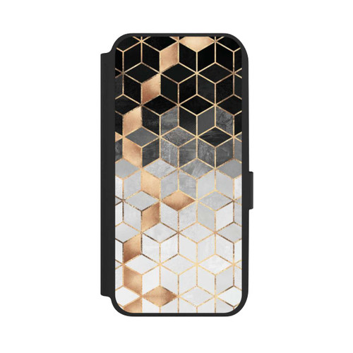 Samsung Galaxy A14 5G NIVOflip Cubes Sombres &amp; Dorés