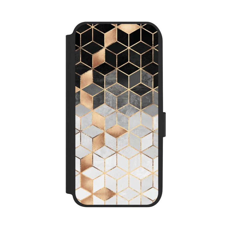 Galaxy A14 5G NIVOflip Cubes Sombres & Dorés