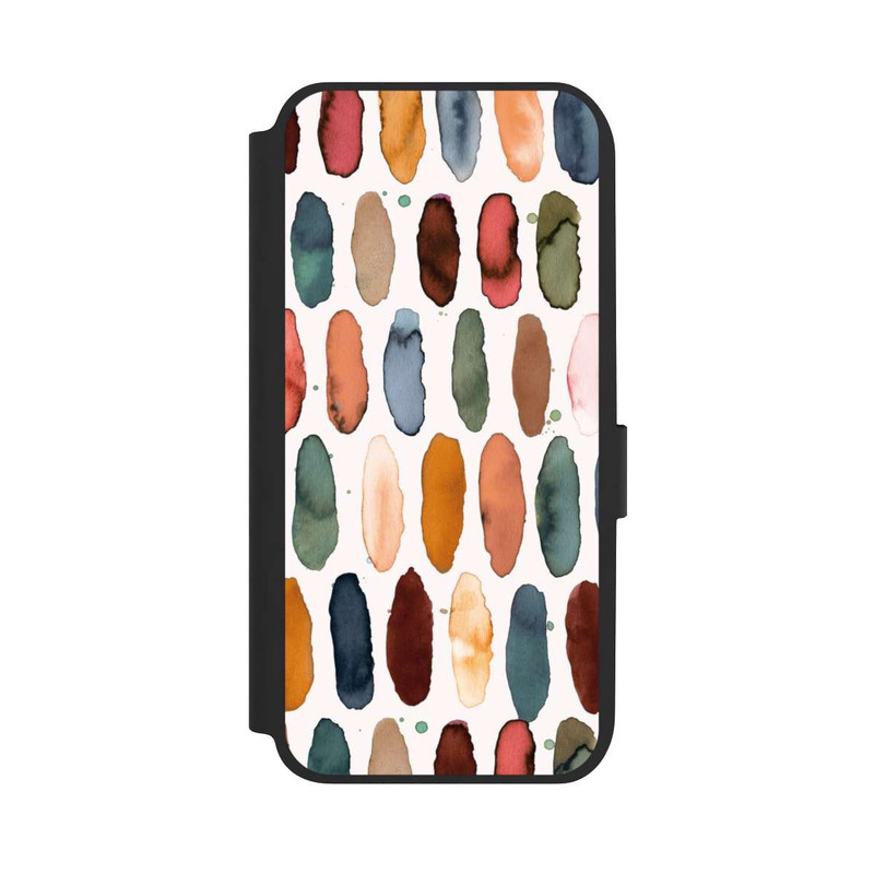 Galaxy A14 5G NIVOflip Aquarellstriche aus mineralischem Terrakotta