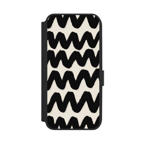 Samsung Galaxy A14 5G NIVOflip Black Waves Pattern