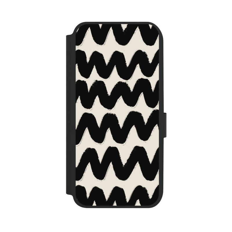 Galaxy A14 5G NIVOflip Black Waves Pattern