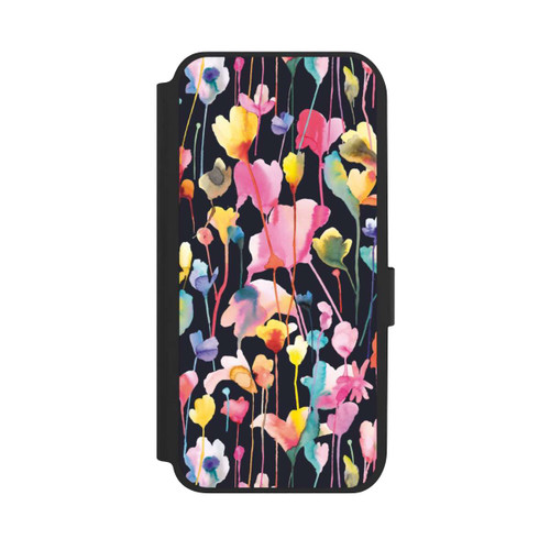 Samsung Galaxy A14 5G NIVOflip Fleurs sauvages Noir