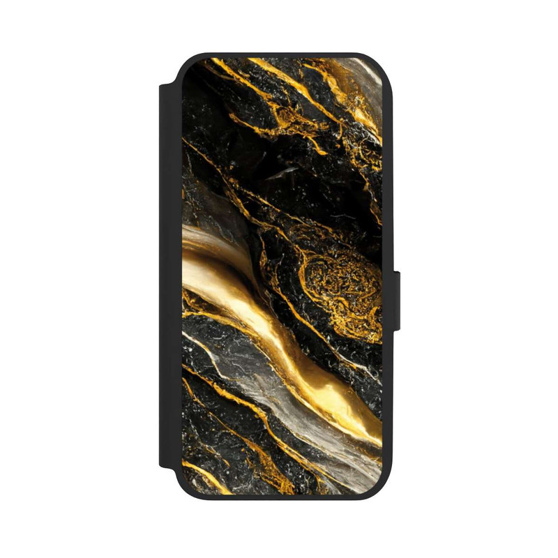 Galaxy A14 5G NIVOflip Black Marble Gold Print Layers