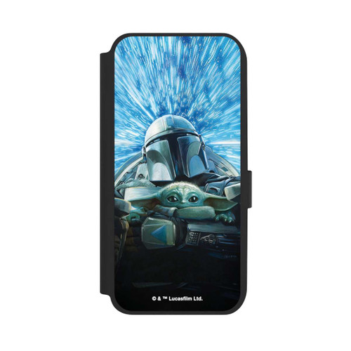 Samsung Galaxy A14 5G NIVOflip Grogu und Mando fliegen blau