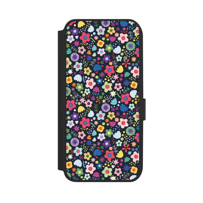 Galaxy A14 5G NIVOflip Psychedelic Flowers Multi Black