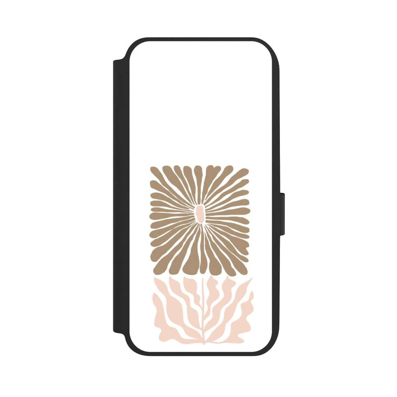 Galaxy A14 5G NIVOflip Eckige Blume Hellbraun
