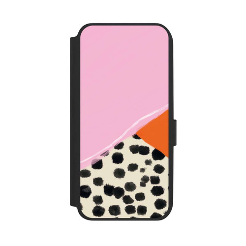 Samsung Galaxy A14 5G NIVOflip Rosa und Orange Gepunkteter Hintergrund