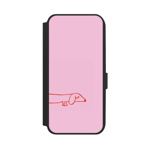 Samsung Galaxy A14 5G NIVOflip Dachshund Illustration Pink