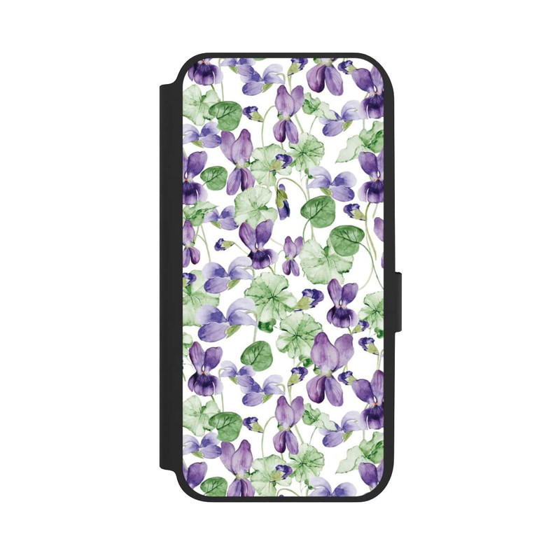 Galaxy A14 5G NIVOflip Purple Wildflowers Pattern Watercolor