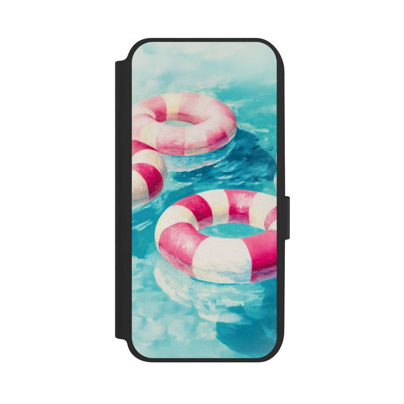 Galaxy A14 5G NIVOflip Gestreifte Schwimmringe im Pool