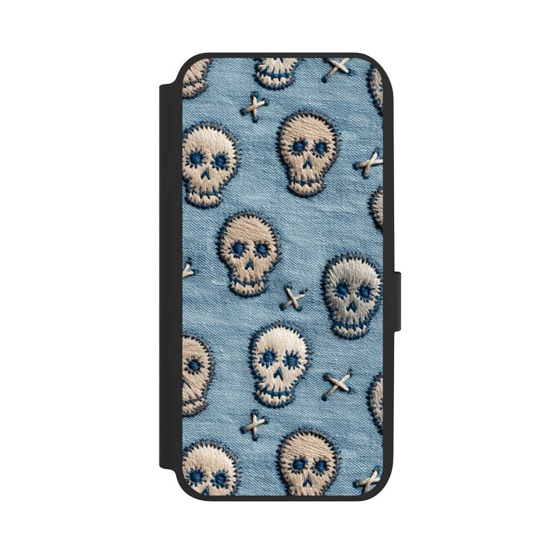 Galaxy A14 5G NIVOflip Skulls on Jeans Pattern