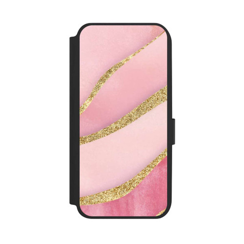 Samsung Galaxy A14 5G NIVOflip Pink Marble Goldprint Stripes