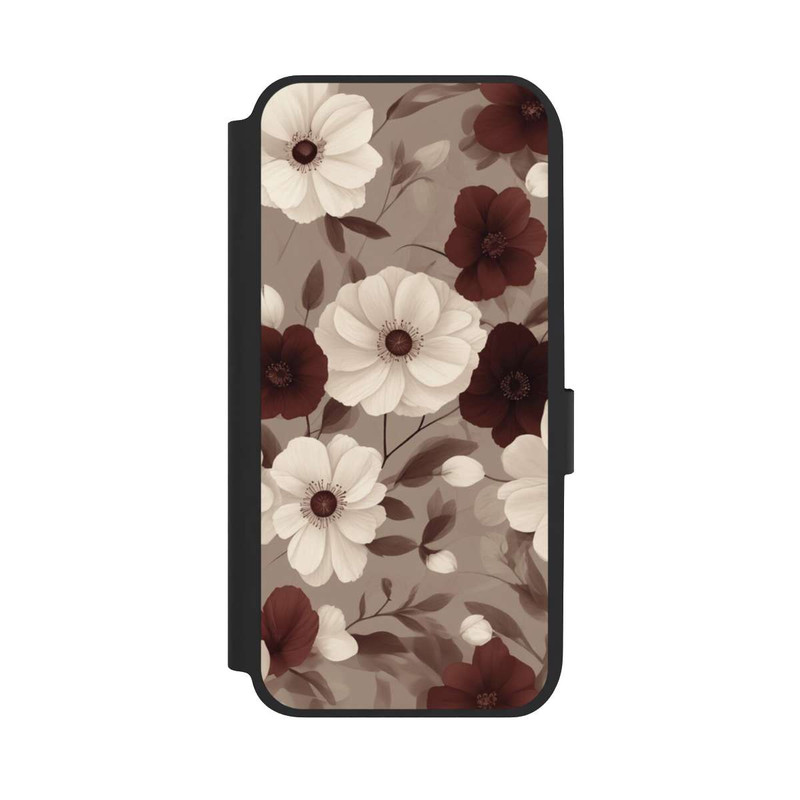 Galaxy A14 5G NIVOflip Bordeaux Und Creme Blumen mit KI