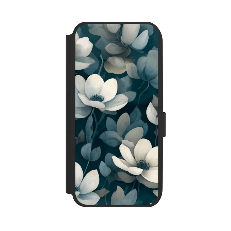 Galaxy A14 5G NIVOflip Negative Flower Petrol White with AI