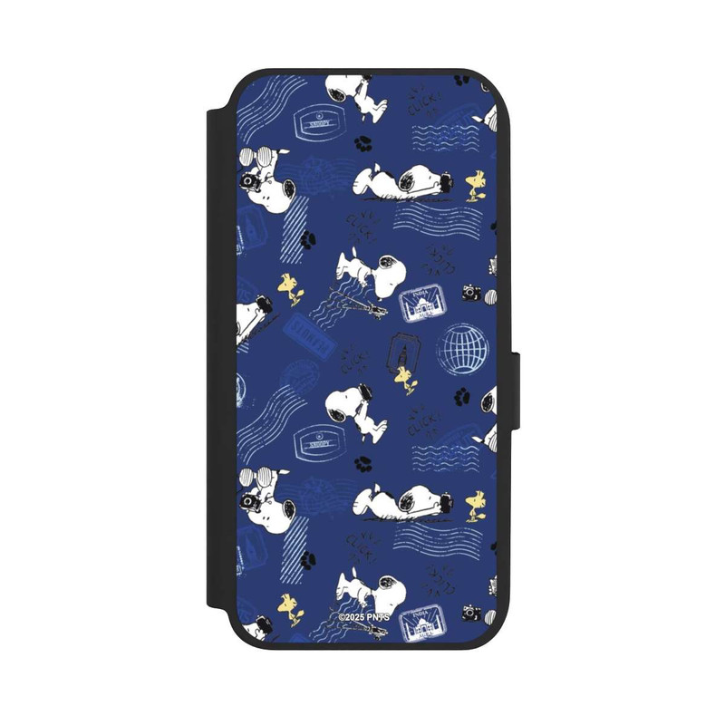 Galaxy A14 5G NIVOflip Peanuts Travel Stamps Pattern Blue