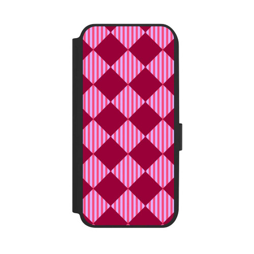 Samsung Galaxy A14 5G NIVOflip Rauten Muster Rot Rosa