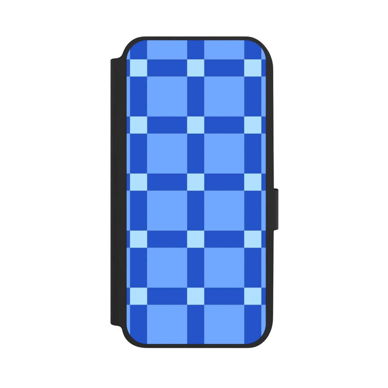 Galaxy A14 5G NIVOflip Kariert Muster Blau