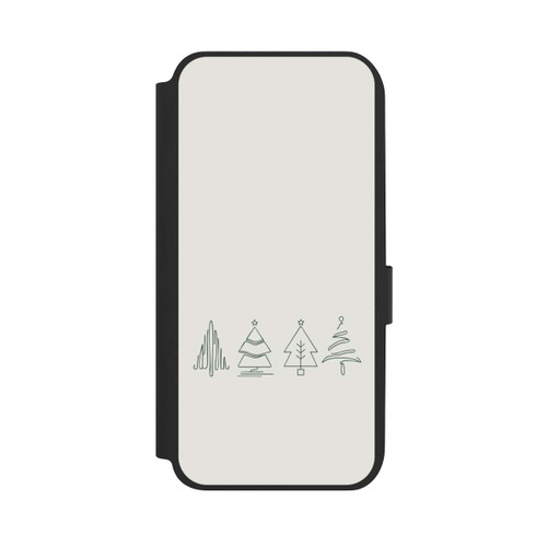 Samsung Galaxy A14 5G NIVOflip Weihnachtsbäume Line Art Minimalistisch