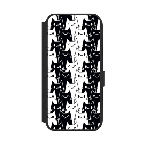 Samsung Galaxy A14 5G NIVOflip Katzentapete Schwarz Weiß