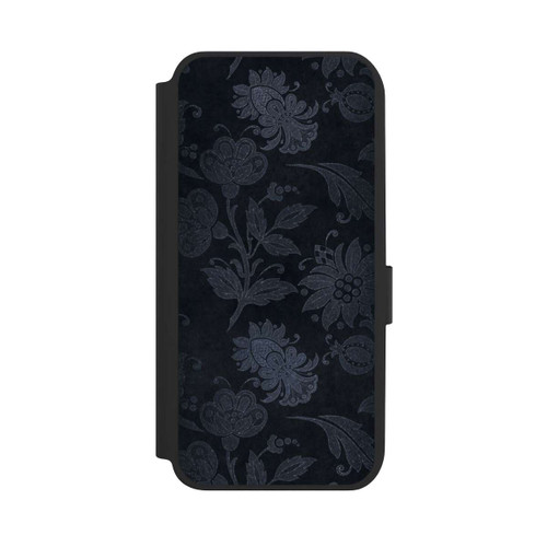 Samsung Galaxy A14 5G NIVOflip  Silberne Blumen auf Samt