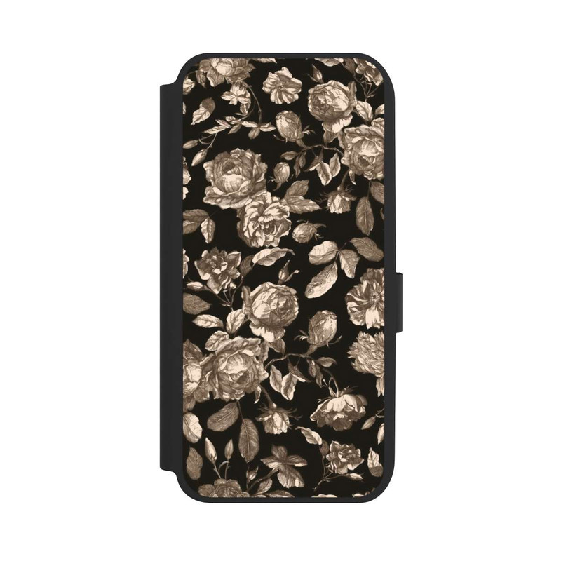 Galaxy A14 5G NIVOflip Leinwand dunkle Blumen