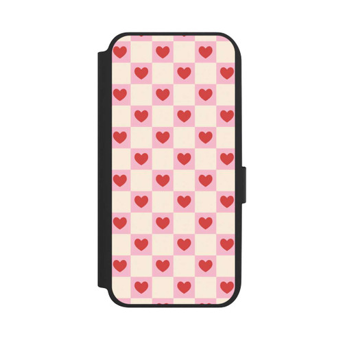 Samsung Galaxy A14 5G NIVOflip Cœurs à Carreaux Roses Saint-Valentin