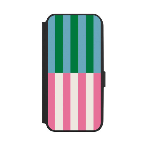 Samsung Galaxy A14 5G NIVOflip Motif Rayé Vert Rose