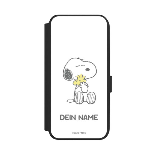 Samsung Galaxy A14 5G NIVOflip Snoopy And Woodstock Cuddling Personalisierbar