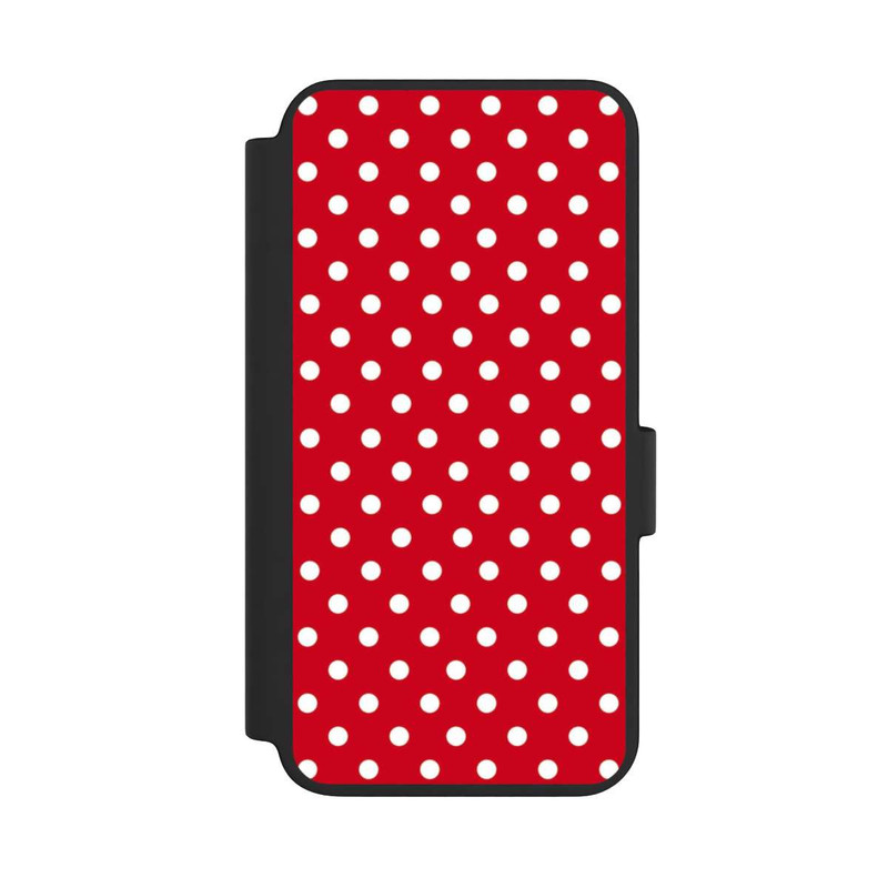 Galaxy S23 NIVOflip Confettis Blancs sur Fond Rouge