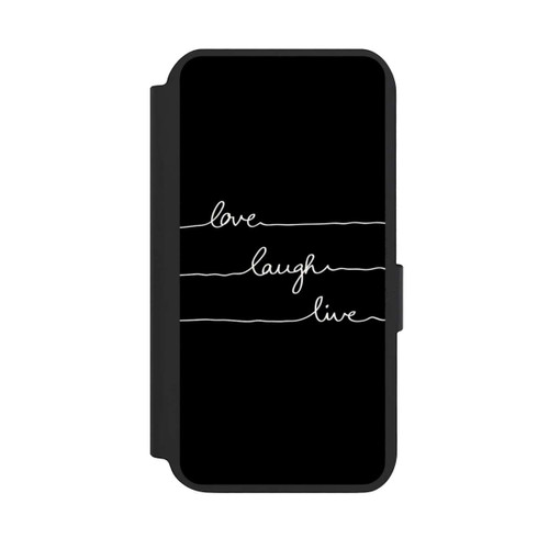Samsung Galaxy S23 NIVOflip Love Laugh Live weiß/schwarz
